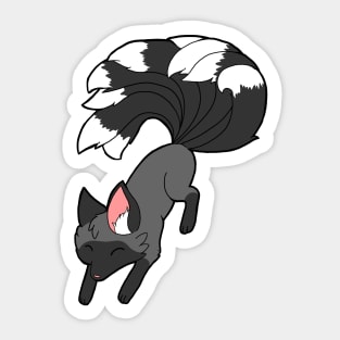 Silver Kitsune Sticker